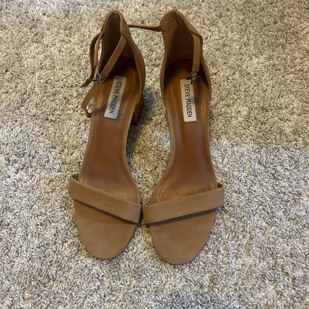 Steve Madden Brown Ankle Strap Heels